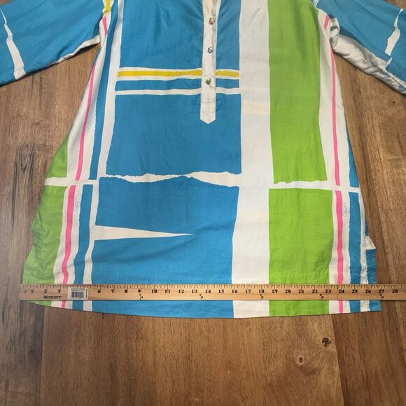 Catherine Ogust For Penthouse Gallery Multi-Colored Shirt Dress/Tunic Size Small - Picture 7 of 16